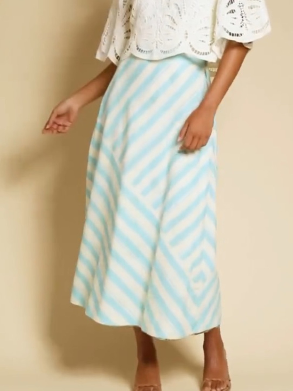 Mestiza New York Convertible Floral and Striped A-Line Skirt New Size Small - Picture 1 of 11